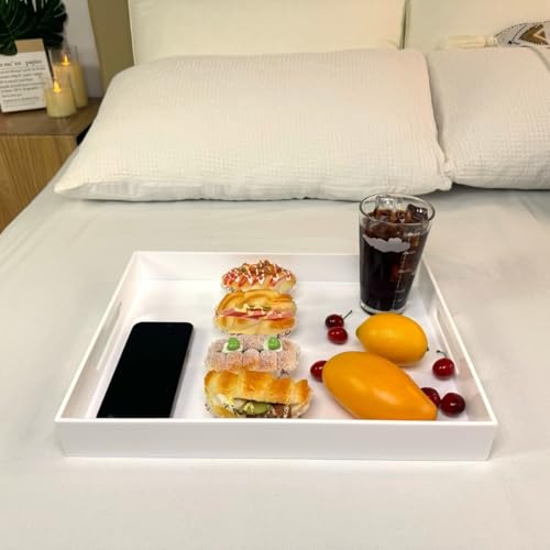 Glossy White Acrylic Serving Tray