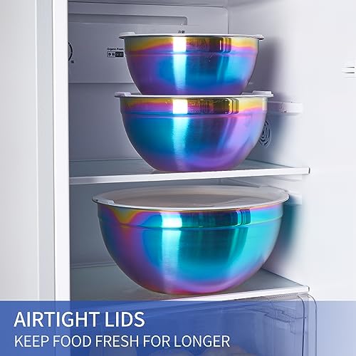 Rainbow Mixing Bowls With Airtight Lids