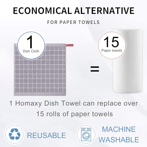 100% Cotton Terry Kitchen Dish Cloths (12 Count)