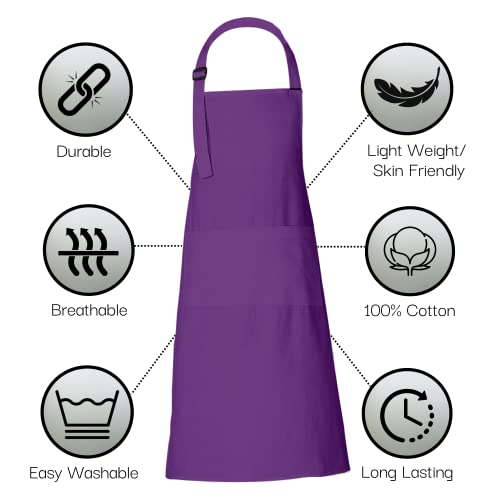 Pack of 2 Kitchen Aprons for Women with pockets 35x27 Inches Vintage Hairstylish aprons for Men
