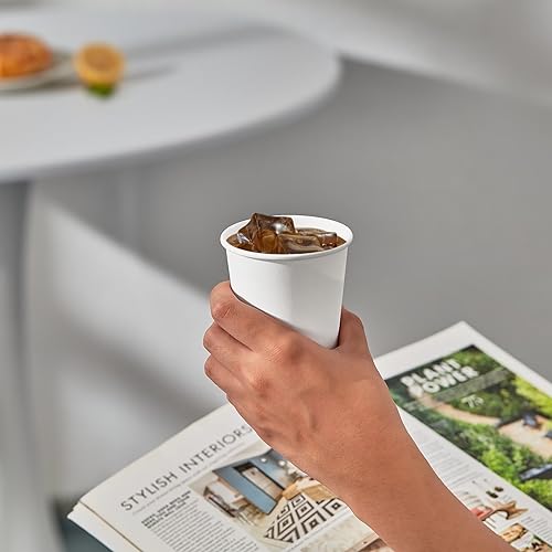 300Pack 8oz Disposable Paper Coffee Cups White Hot Coffee Cups (300 Count)