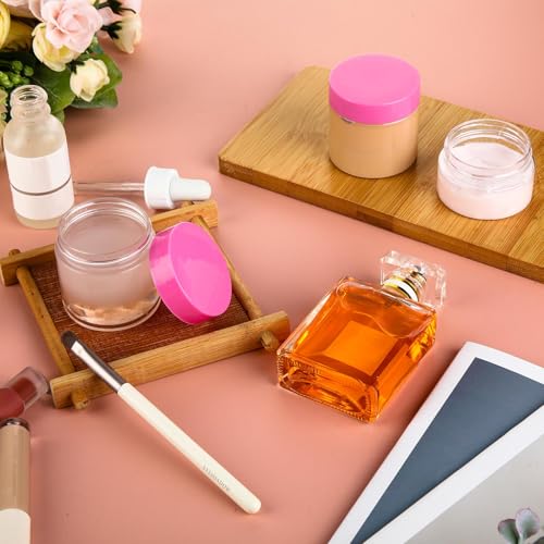 4 Pcs Plastic Jars Wide Mouth with Lids