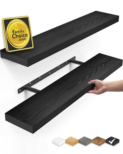 Black Floating Shelves 22.5in