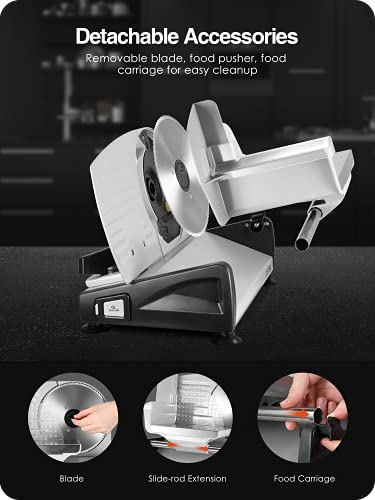Electric Meat Slicer with 7.5” Stainless Steel Blades