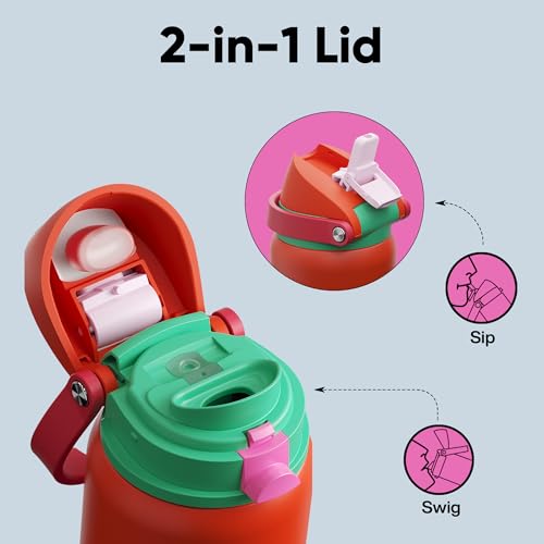 Insulated Water Bottle with Straw