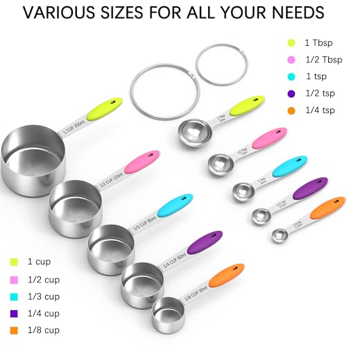 Nesting Measuring Cups and Spoons Set (10 Count)