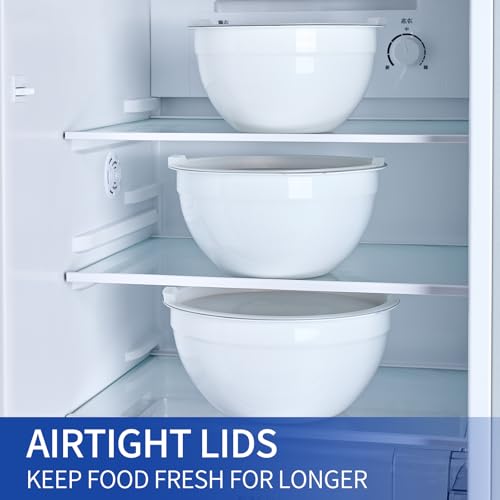 White Mixing Bowls With Airtight Lids