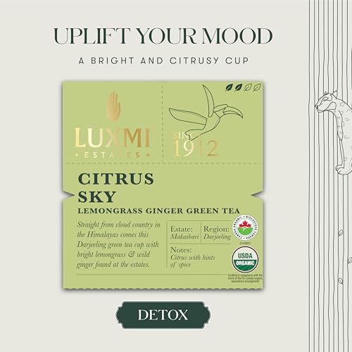 Estates Citrus Sky Lemongrass Ginger Green Tea 50 Tea Bags (50 Count)