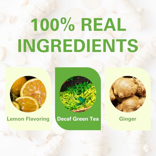 Lemon Ginger Decaf Green Tea Bags 50 Counts
