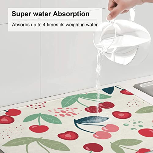 Large Dish Drying Mats For Kitchen Counter Microfiber Kitchen Drying Mat XL Draining Pad Absorbent Quick Drying Dish Mat 18x24 Inch