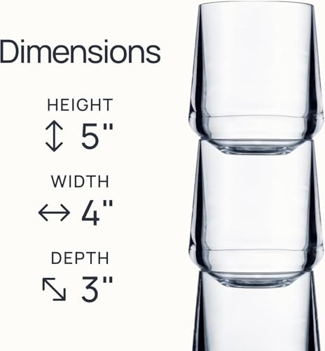 Unbreakable Stemless Wine Glasses (4 Count)