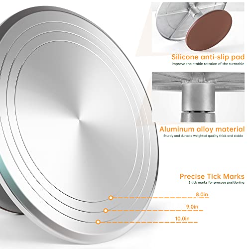 12 Inch Cake Turntable Decorating Stand with Aluminum (25 Count)