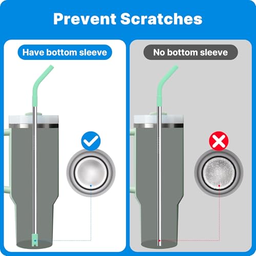 6Pcs Silicone Straw Tips for Metal Straw and Other 0.31 Inch Straws (6 Count)