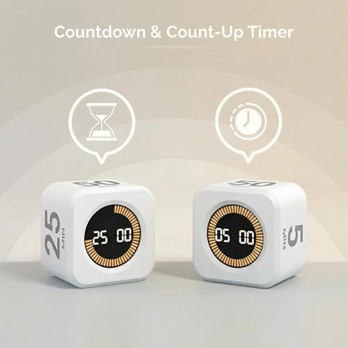 Pomodoro Cube Timer Productivity Visual Timer (2 Count)