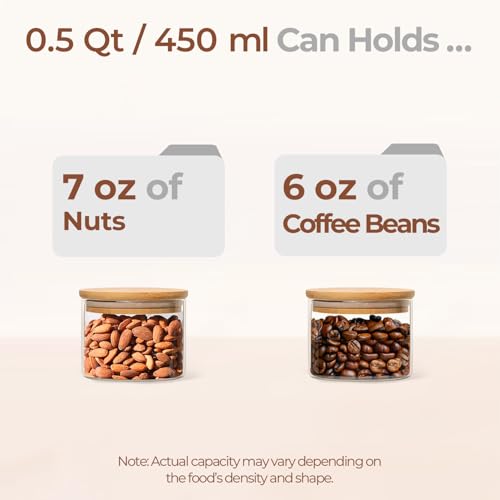 Glass Storage Containers with Lids 0.5 Qt (6 Count)