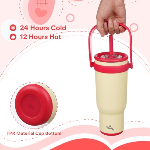 40 oz Tumbler with Handle and Straw