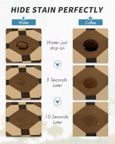 Coffee Mat Hide Stain Rubber Backed Absorbent Dish Drying Mat for Kitchen Counter