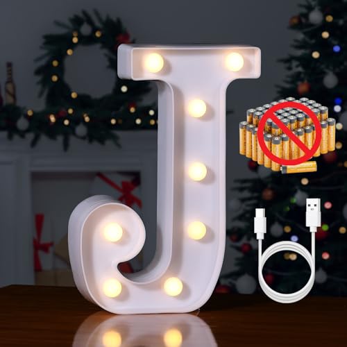 Rechargeable LED Letter Lights Sign Marquee Light Up Letters Sign for Night Light Wedding