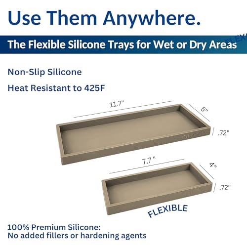 Countertop & Vanity Silicone Tray (2 Count)
