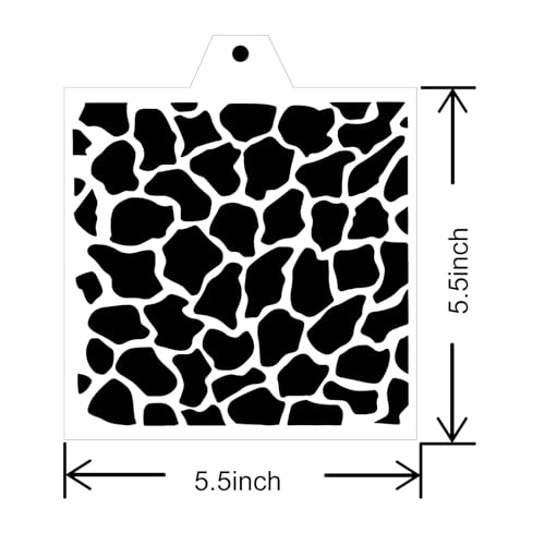 Leopard 5.5x5.5in Cheetah Animal Cow Print Skin Reusable Painting Template Stencils for Cake (16 Count)