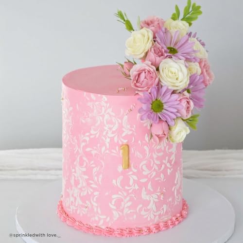 Cake Decorating Stencil for Tall Buttercream Cake