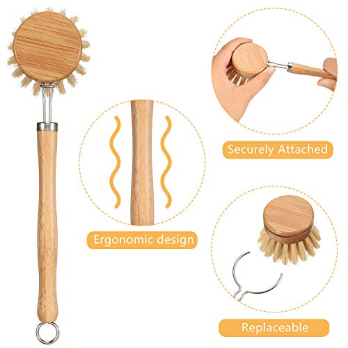 8 Pcs Dish Brush with Wood Handle