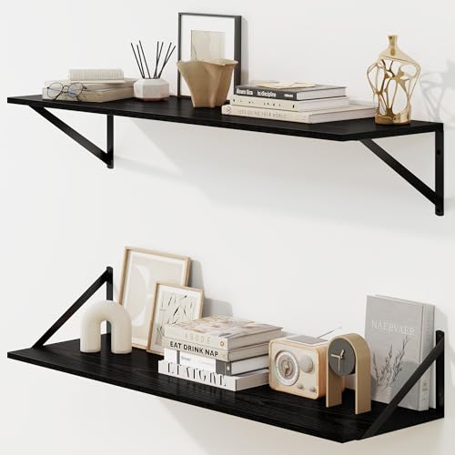 Deep Floating Shelves for Wall (2 Count)