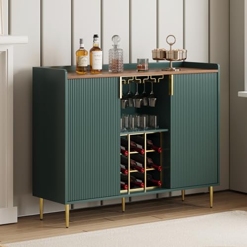 48" Wine Bar Cabinet with Fluted Texture
