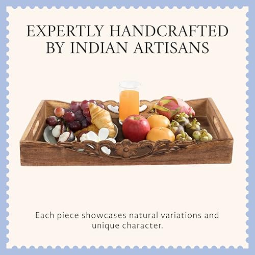 Orchid Mango Wood Serving Tray