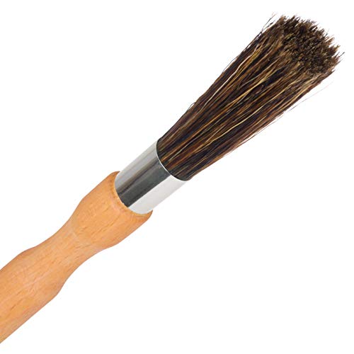 Natural Pig Bristle Espresso Maker Brush with Oiled Beechwood Handle