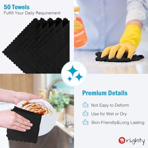 Microfiber Cleaning Cloth Bulk (50 Count)