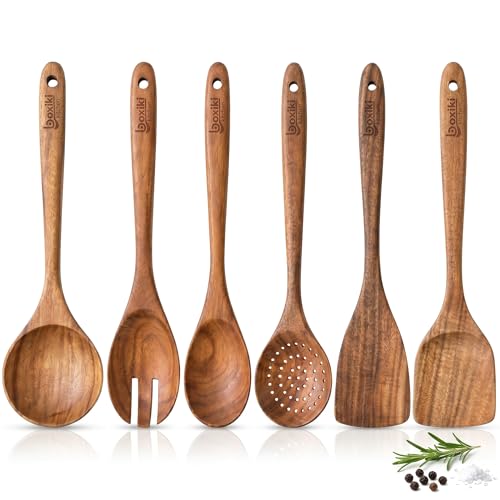 Luxury Teak Wood Utensil Set (6 Count)