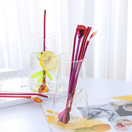 Straw Spoon 8PCS 8.5inch 18 (8 Count)