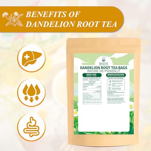 Raw Dandelion Root Tea Bags 100 Count