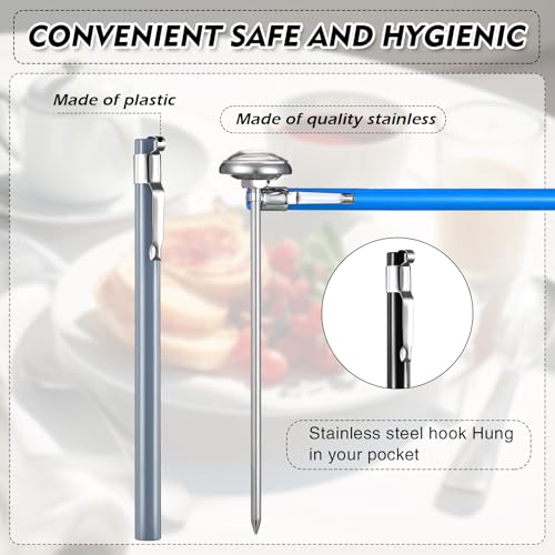 6 Pcs Stainless Steel Kitchen Dial Thermometer 5" (6 Count)