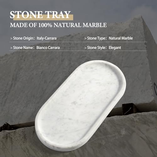 Natural White Marble Tray for Home Decor