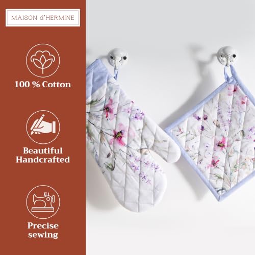 100% Cotton Oven Mitt & Pot Holder Set (2 Count)