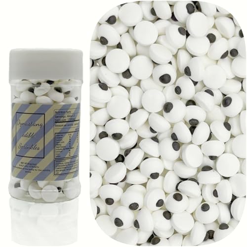 10mm Small Eyes Sprinkles Halloween Edible Eyes Cake Decoration Cupcake Toppers Cookie Decorating Perfect for Cakes (3 Ounce)