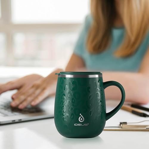16 oz Insulated Coffee Mug with Lid and Handle