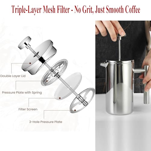 Stainless Steel French Press Coffee Maker