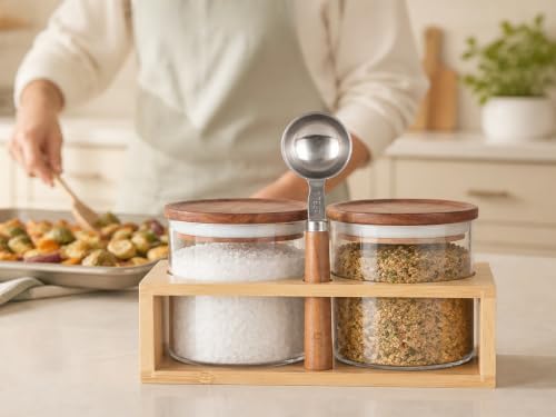 18 oz Glass Seasoning Jars with Wood Lids