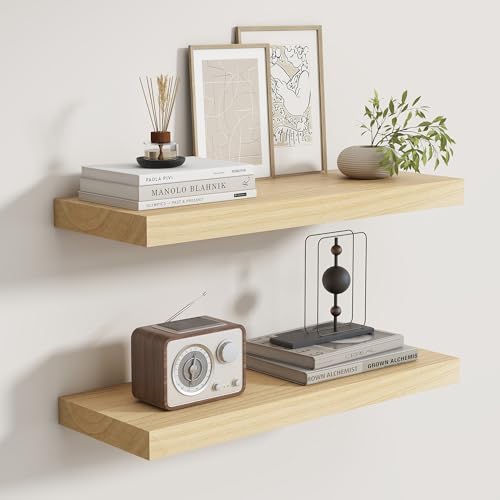 Rustic Floating Shelves for Home Decor (2 Count)
