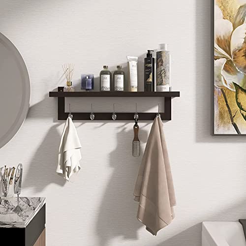 Coat Hooks with Shelf Wall