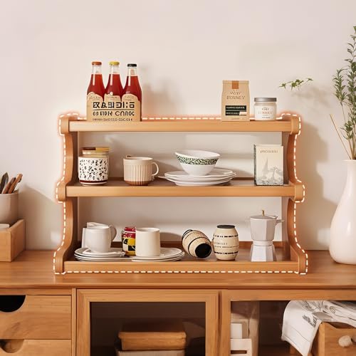 3 Tier Bamboo Mug Organizer for Cabinet (3 Count)
