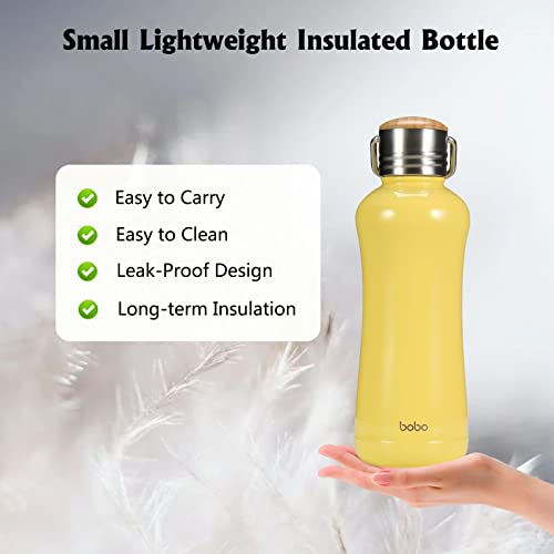 Mini Insulated Water Bottle With Bamboo Lid