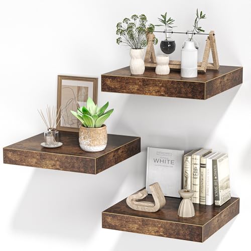 Square Floating Shelves for Wall (3 Count)