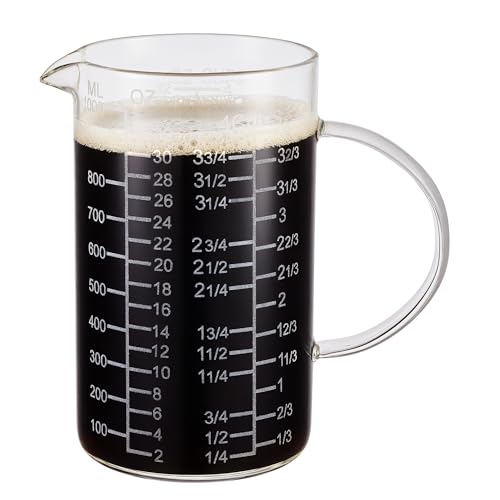Ackers Mirror Etching Scale Glass Measuring Cup