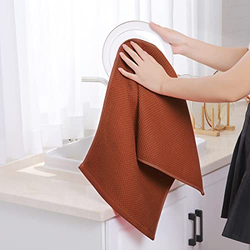 100% Cotton Waffle Weave Kitchen Dish Towels 4 (4 Count)