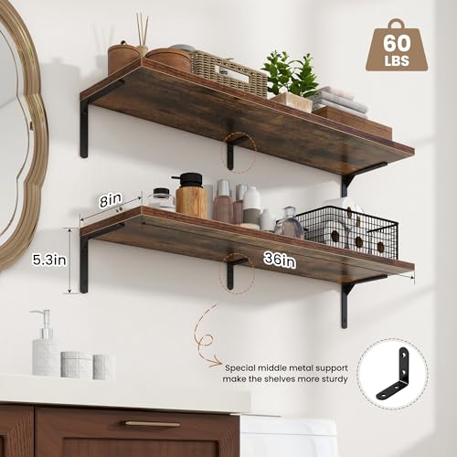 Deep Floating Shelves (2 Count)