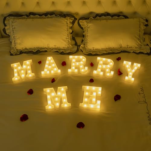 Rechargeable LED Letter Lights Sign Marquee Light Up Letters Sign for Night Light Wedding